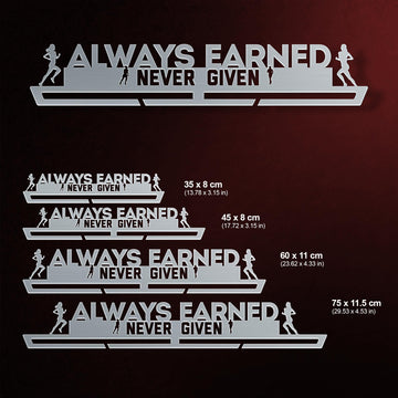 Always Earned Never Given Medal Hanger Female Victory Medal Hangers®