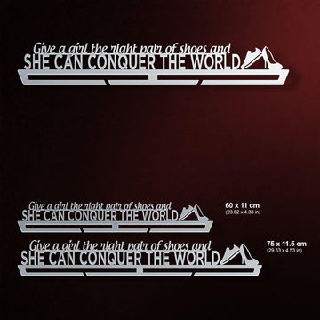 Give a Girl The Right Shoes,And She Can Conquer The World Medal Hanger Victory Medal Hangers®