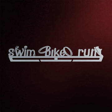 Swim Bike Run Medal Hanger Display V2 Triathlon Metal Rack Victory Medal Hangers®