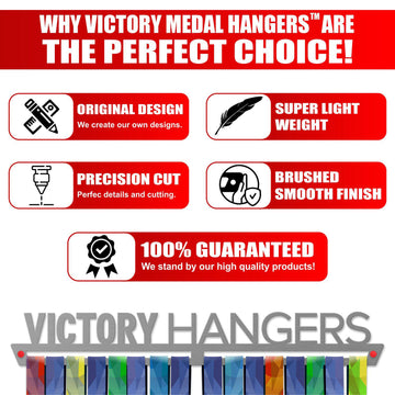 Volleyball Medal Hanger Display FEMALE Victory Medal Hangers®